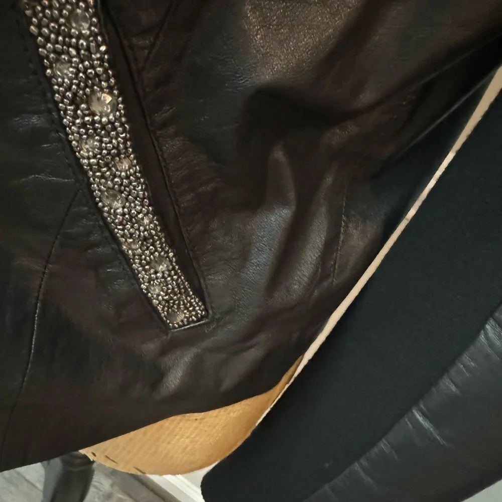 Badgley Mischka‎ leather jacket L
